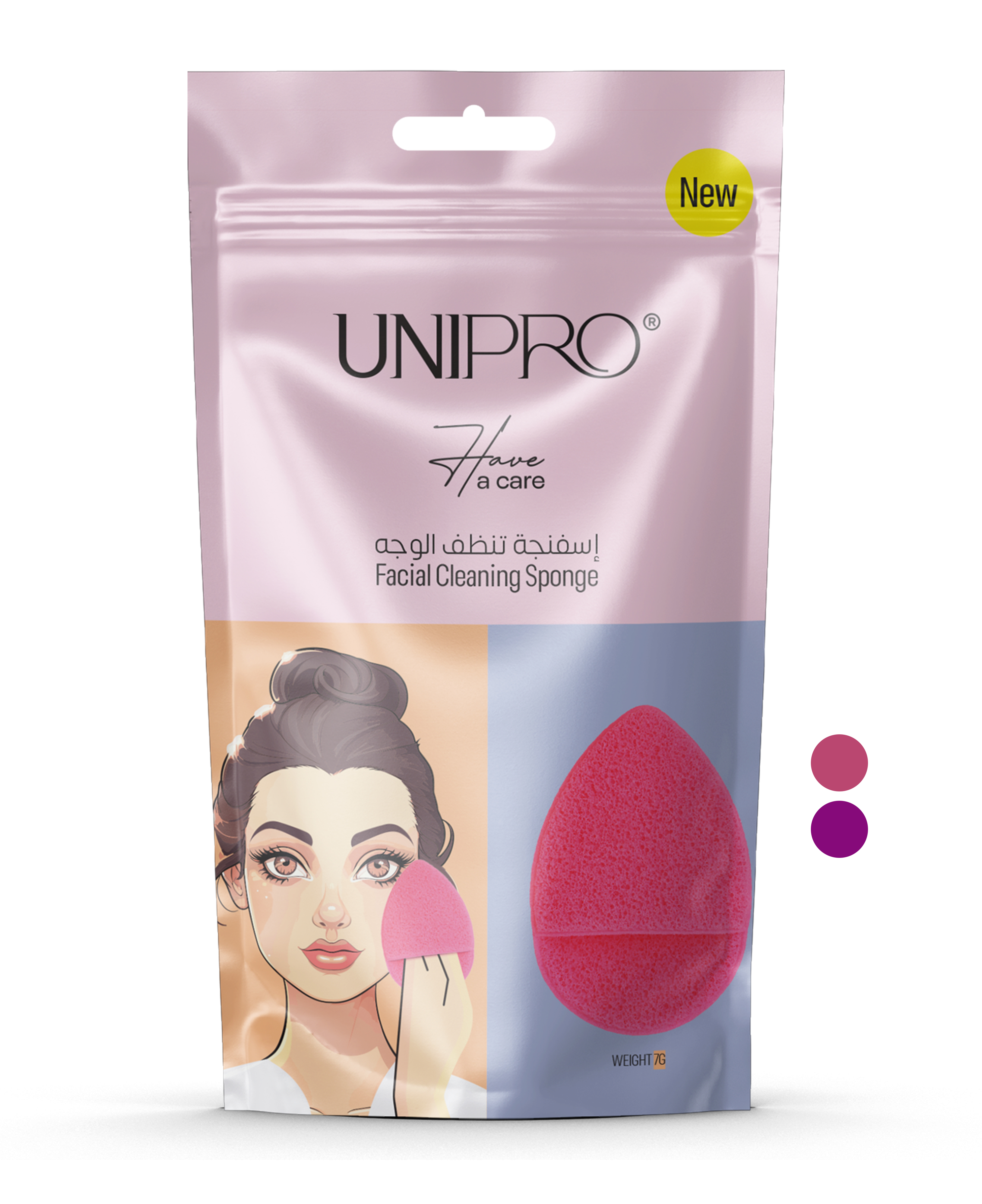 اسفنجة لتدليك وتنظيف الوجه الرغوية