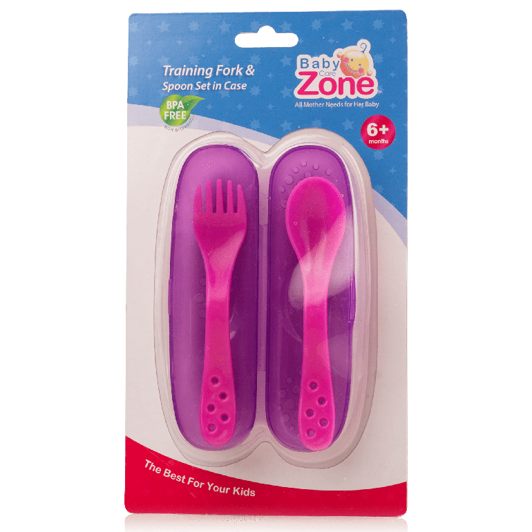 ملعقة وشوكة بحافظة