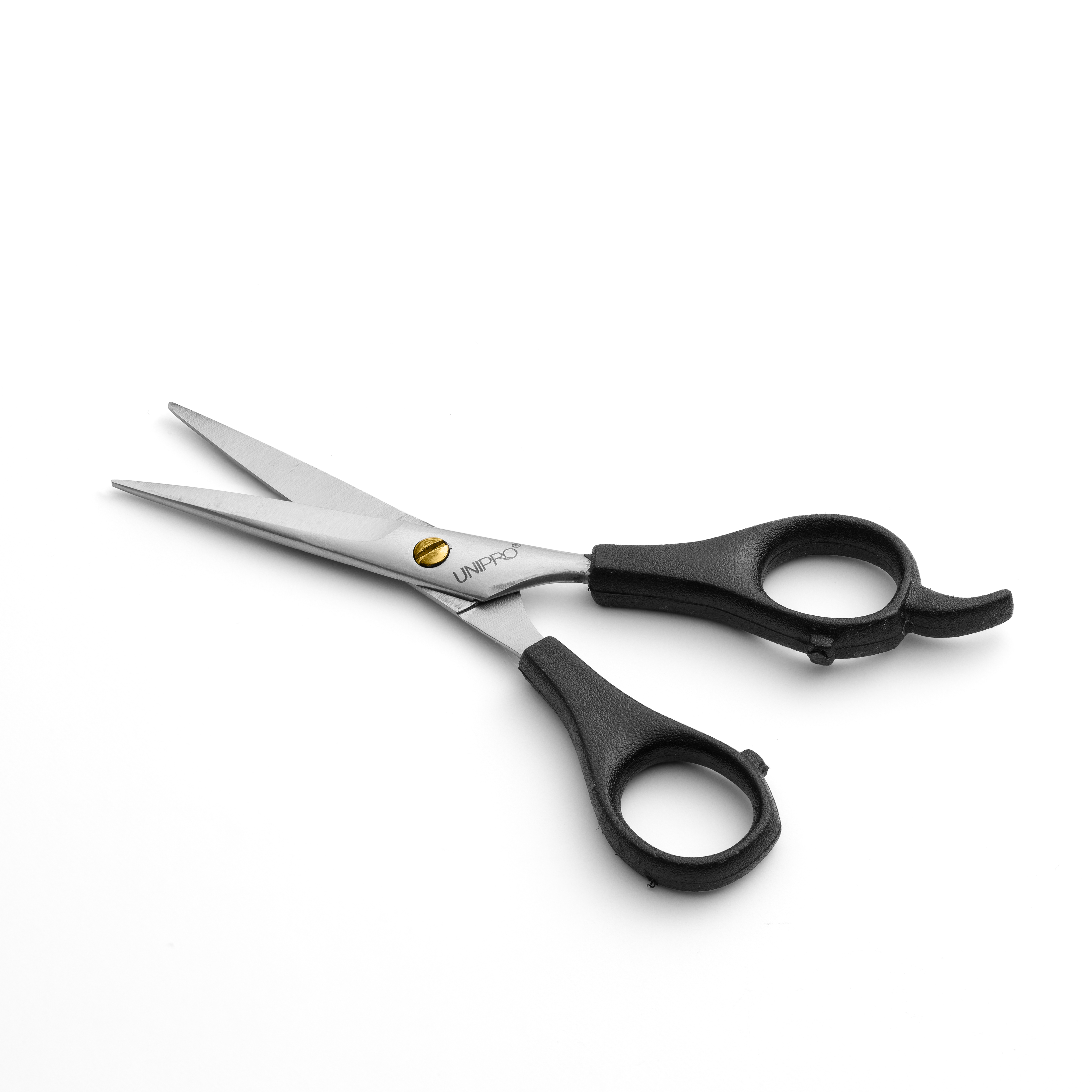 مقص شعر ديلوكس 15 سم بمقبض بلاستك