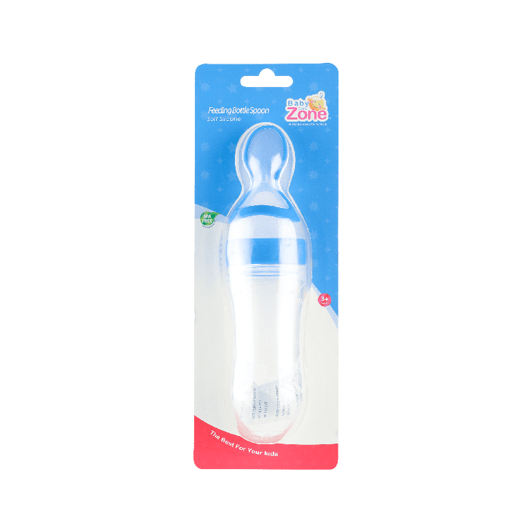 رضاعة طعام سيليكونية بملعقة 90 مل