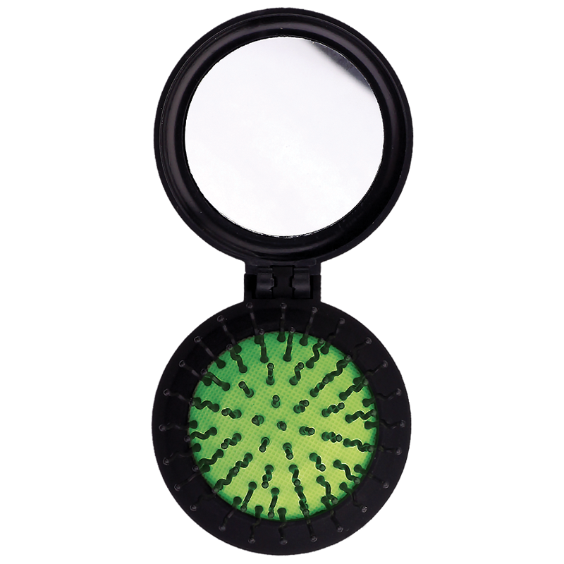 فرشة شعر قابلة للقفل مع مرآة