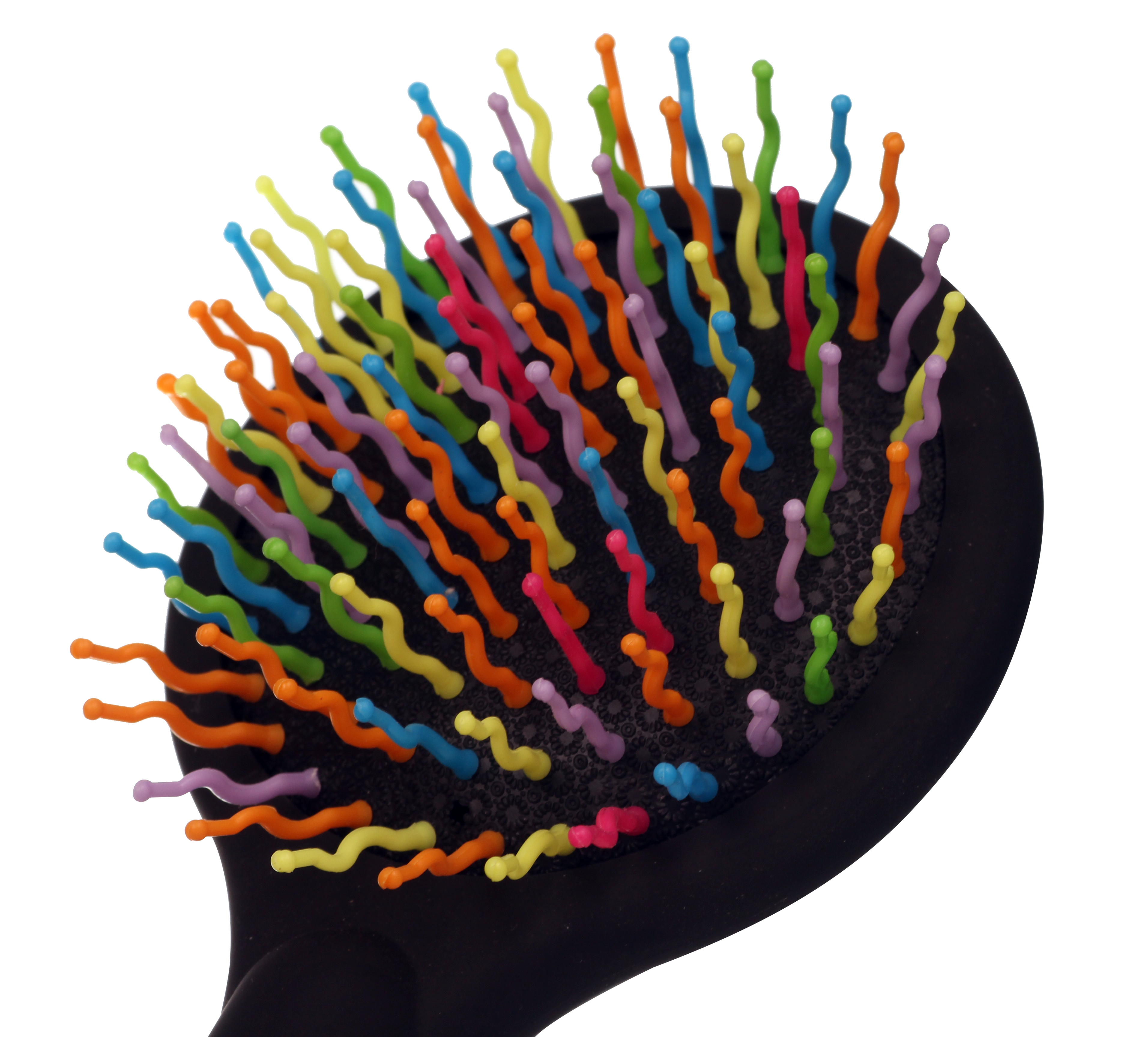 فرشة شعر صغيرة برؤوس متعرجة ومراية