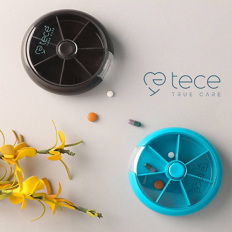 حافظة ومنظمة أقراص الدواء بخاصية الدوران