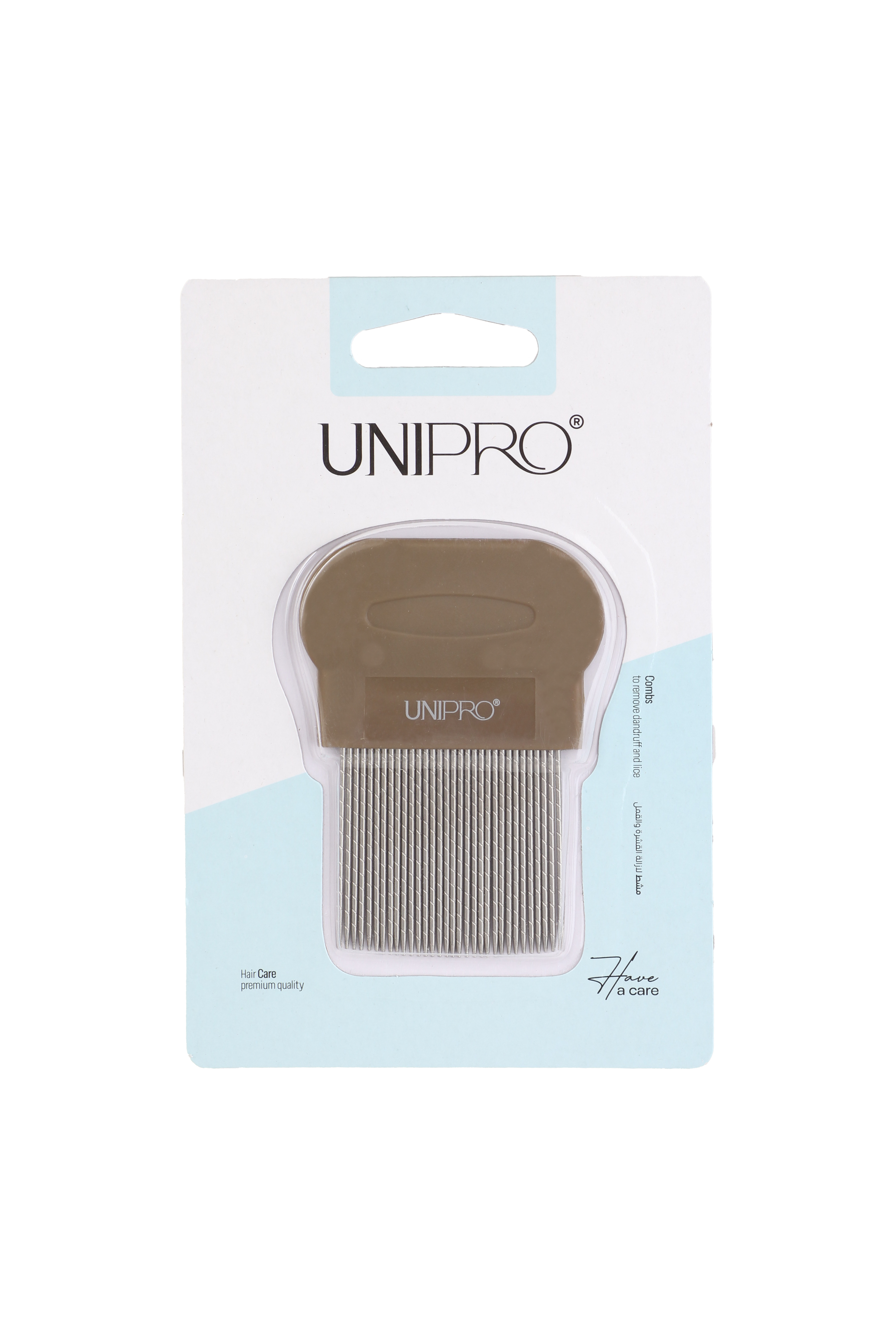 مشط حديد بأسنان طويلة لإزالة القشرة والقمل